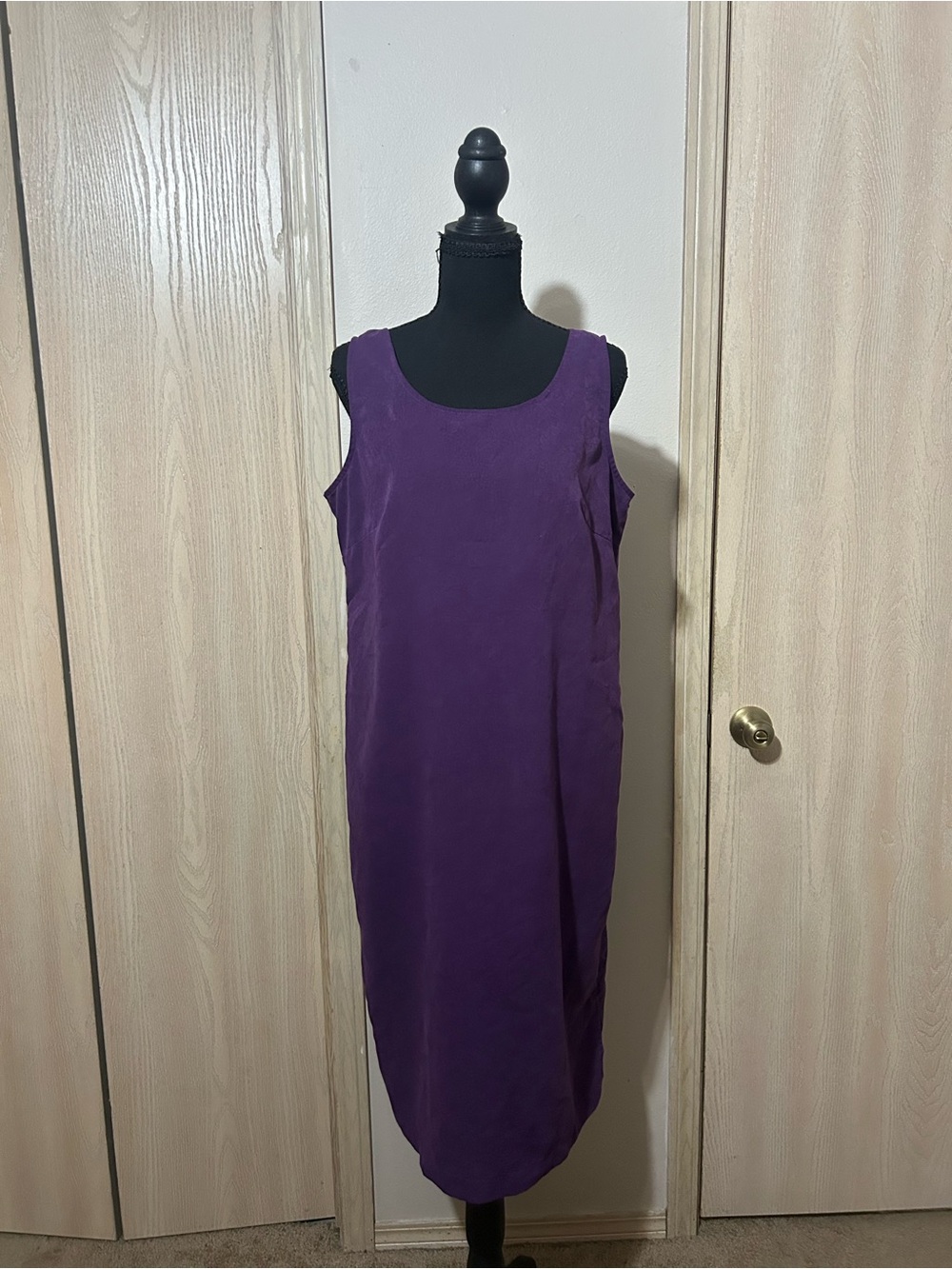 Sleeveless Purple Maxi Dress - Elegant Everyday Slip Dress